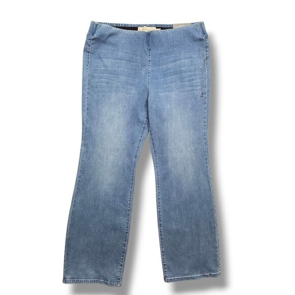 Soft Surroundings Bootcut Jeans Womens XL Pull On Supremely Soft High Rise‎ - Picture 1 of 11